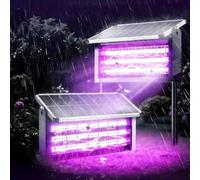Zanzariera a energia solare, per esterni, con luce UV, impermeabile, per patio, giardino, parco, comunità, efficace controllo di zanzare e insetti (nero)