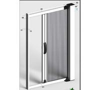 Zanzariera a molla rullo laterale orizzontale su misura rete antivento balconi