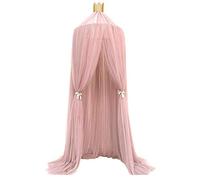 Zanzariera a Rete, Elegante Rete Antizanzare per la Casa di Colore, Tende da Letto a Baldacchino per Culle per Bambine Tenda Rotonda con Zanzariera a Cupola in Pizzo Principessa Princess (rosa)