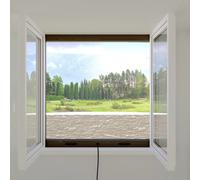 Zanzariera a rullo avvolgibile riducibile con frizione finestra kit zanzariere 140 x 170 Cm Marrone
