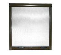 Zanzariera A Rullo Avvolgibile Universale Profilo Regolabile Riducibile Telaio In Alluminio Per Finestra Porte Portafinestra Balconi Con Frizione In Kit Fai Da Te Colore Marrone (140 x 160)