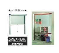 Zanzariera a rullo in alluminio c/profilo riducibile c/frizione 80x170cm Bianca
