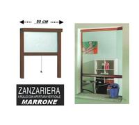 Zanzariera a rullo in alluminio c/profilo riducibile c/frizione 80x170cm Marrone