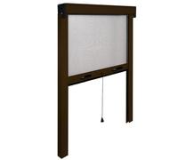 ZANZARIERA A RULLO IN KIT 120X160H VERTICALE X FINESTRE MARRONE riducibile