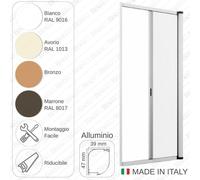 ZANZARIERA A RULLO ORIZZONTALE KIT PER PORTA FINESTRA IN ALLUMINIO RIDUCIBILE