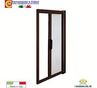 Zanzariera a Rullo Per Porta Finestra Riducibile Apertura Orizzontale Marrone