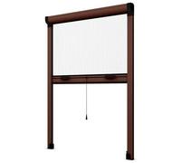 Zanzariera a Rullo Riducibile Verticale fai da te in kit Vari Colori e Misure Disponibili (60 x 150, Marrone)