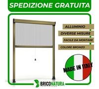 Zanzariera a Rullo Verticale Finestra in Alluminio Tagliabile Larghezza/Altezza