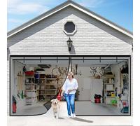 Zanzariera a scomparsa con chiusura magnetica, per tenere lontane mosche e insetti, rete in PET resistente con fondo zavorrato, ideale per garage, cortili e studi