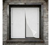 Zanzariera a Strisce 295 x 183 cm Tenda a Mosca Magnetica Chiuso Automaticamente. Pieghevole, Facile da Installare per Tenere Fuori Insetti, Mosche e Zanzare, per Finestre, Bianco