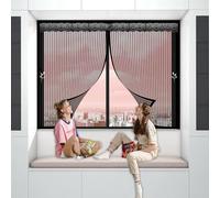 Zanzariera a Strisce 55 x 125 cm Adsorbimento Magnetico Antistrappo Zanzariera Porta Magnetica Facile da Installare Senza Fori, Tenda Magnetica per Finestre, Nero