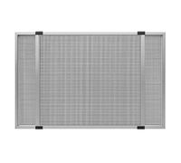 Zanzariera a Telaio Estensibile Unidirezionale - Rete in Fibra di Vetro - Telaio in Alluminio Anodizzato - Diverse Misure e Colorazioni Disponibili (Alluminio/Grigio, H50x75/142cm)