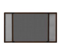 Zanzariera Allungabile per Finestre Marrone (75-143)x50 cm