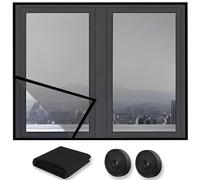 Zanzariera autoadesiva per finestra, 60 x 145 cm, zanzariera per finestra, zanzariera per finestra a rete per tenere lontani insetti e mosche con nastri