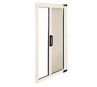 Zanzariera Avvolgibile Orizzontale in Fibra di Vetro e PVC per Finestre e Porte Finestre - Struttura in Alluminio, Adattabile e Facile da Installare. (Avorio, 150x250 cm)