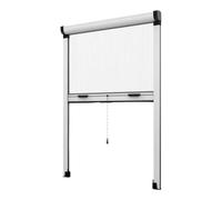 Zanzariera avvolgibile verticale per esterno e interno in alluminio bianco