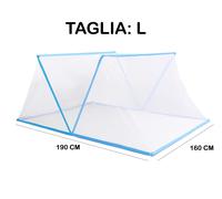 Zanzariera baldacchino letto matrimoniale bianca tenda S-L protezione insetti