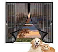 Zanzariera Calamita 107 x 92 cm Traspirante, Non Accorciabile, Protezione Contro Gli Insetti Tenda Magnetica per Finestra Personalizzabile per Finestra di Multi Tipi, Nero