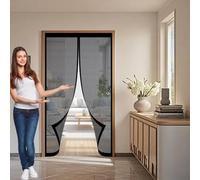 Zanzariera Calamita, Porta Anti Mosche 80 x 170 cm, Anti-Zanzare, Anti-Insetti, Rete Ultra-Fine, Installazione Facile, Zanzariera per Finestre per Porte, Varie Taglie, Nero