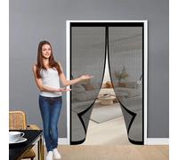 Zanzariera con Calamita 120 x 190 cm, Anti-Zanzare, Anti-Insetti, Rete Ultra-Fine, Installazione Facile, Zanzariera Porta Tenda per Porte, Varie Taglie, Nero