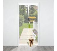 Zanzariera con Magneti per Porte 100 x 110 cm Facile da Installare Chiusura Automatica Anti Zanzare con Calamita Zanzariera Magnetica Finestra per Porte Finestre Soggiorno, Bianco