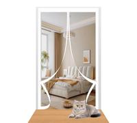 Zanzariera con Magneti per Porte 150 x 226 cm Chiusura Automatica Tenda Magnetica Zanzariera Porta Viene Fornito con Kit di Montaggio per Porte da Balcone/Cantine/Terrazze, Bianco