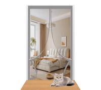 Zanzariera con Magneti per Porte 150 x 226 cm Chiusura Automatica Tenda Magnetica Zanzariera Porta Viene Fornito con Kit di Montaggio per Porte da Balcone/Cantine/Terrazze, Grigio