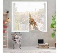Zanzariera con Magneti per Porte 151 x 225 cm Anti Zanzare, Easy to Install, L'Aria Può Circolare Liberamente Zanzariera per Porta Finestra per Balcone Soggiorno Cantine, Bianco