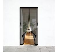 Zanzariera con Magneti per Porte 50 x 80 cm Si Chiude da Sola Maglia Fine Apertura e Chiusura Silenziosa Zanzariere Magnetiche per Balcone Cantine Terrazze, Nero