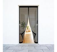 Zanzariera con Magneti per Porte 55 x 120 cm Facile da Installare Chiusura Automatica Anti Zanzare con Calamita Zanzariera Magnetica Porte per Finestre Soggiorno, Nero
