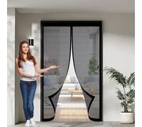 Zanzariera con Magneti per Porte 80 x 170 cm, Magnetica, Chiusura Automatica, Senza Foratura, Rete Fine, Zanzariera Magnetica Rete per Porta Finestra Balcone, Nero