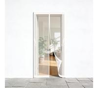 Zanzariera con Magneti per Porte 85 x 90 cm Si Chiude da Sola Maglia Fine Apertura e Chiusura Silenziosa Tenda Zanzariera Porta per Balcone Cantine Terrazze, Bianco