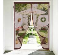 Zanzariera con Magneti per Porte 90 x 120 cm Facile da Installare Chiusura Automatica Anti Zanzare con Calamita Tenda Zanzariera Porta per Balcone Cantine Terrazze, Marrone