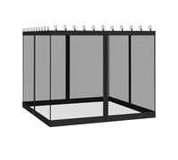 Zanzariera di ricambio universale for gazebo, zanzariera a rete resistente con cerniere e ganci, zanzariera a rete for esterni, zanzariera di ricambio for gazebo, tenda da giardino, patio e altro anco