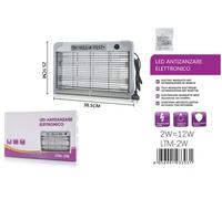 ZANZARIERA ELETTRICA 2 LAMPADE LED ANTI ZANZARE INSETTICIDA GIARDINO LTM 2W