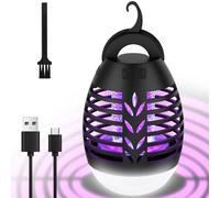 Zanzariera Elettrica da Esterno, HgUltra UV Lampada Antizanzare Portatile, Campeggio LED Lampada Ricaricabile Elettrica USB, Impermeabile IPX6 Trappola Zanzare Elettrica per Campeggio Interni Esterni