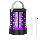Zanzariera Elettrica da Esterno, HgUltra UV Lampada Antizanzare Portatile, Campeggio LED Lampada Ricaricabile Elettrica USB, Impermeabile IP66 Trappola Zanzare Elettrica per Campeggio Interni Esterni