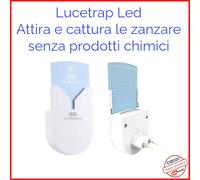 Zanzariera Elettrica Led UV Cattura Zanzare Naturale Carta Adesiva Lucetrap cfg