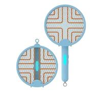 Zanzariera elettrica ricaricabile tramite USB - Trappola e scaccia-mosche elettrica pieghevole 2 in 1(Blue)