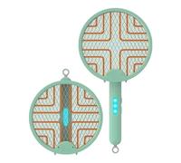 Zanzariera elettrica ricaricabile tramite USB - Trappola e scaccia-mosche elettrica pieghevole 2 in 1(Green)