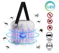 Zanzariera Elettrica Torcia Lampada LED da Campeggio Anti Zanzare Batteria AAA