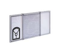 Zanzariera estensibile con gattaiola Irs 70x50 cm argento