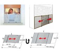 Zanzariera Estensibile Reversibile Finestra Balcone Alluminio Tapparelle H70/100