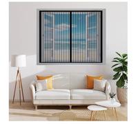 Zanzariera Finestra 105 x 105 cm Facile da Installare Senza Fori Zanzariera per Finestre Fai da Te Autoadesiva Traspirante per Corridoi Finestre Patio, Nero