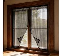 Zanzariera Finestra 270 x 189 cm Autoadesiva Traspirante Maglia Adsorbimento Magnetico Antistrappo Zanzariera Porta Magnetica Facile da Installare Senza Fori, per Finestre, Nero