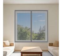 Zanzariera Finestra 50 x 145 cm Autoadesiva Zanzariera Magnetica per Finestra Chiuso Automaticamente Pieghevole per La Maggior Parte Dei Tipi di Finestre, Grigio