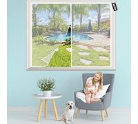 Zanzariera Finestra 55x150cm Zanzariere su Misura Si Chiude da Sola Totalmente Magnetica per Porte d'Ingresso,Porte Cortili Bianco