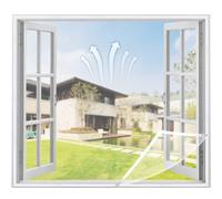 Zanzariera Finestra, 55x60cm Poliestere resistente per tenere lontani gli insetti Zanzariera Finestra, mantiene gli insetti/mosche/zanzare fuori (Bianco)