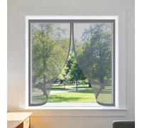 Zanzariera Finestra 60 x 140 cm Autoadesiva Anzariera Magnetica per Finestre Dimensione Fissa, Non Può Essere Tagliato per Finestra Esterne Del Balcone, Grigio