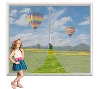 Zanzariera Finestra A Rullo 80x125cm Grigio Anti Insetti Traspirante Chiusura Automatica Anti Insetti Zanzariere Facile Da Installare per Porte Soggiorno Camera da Letto